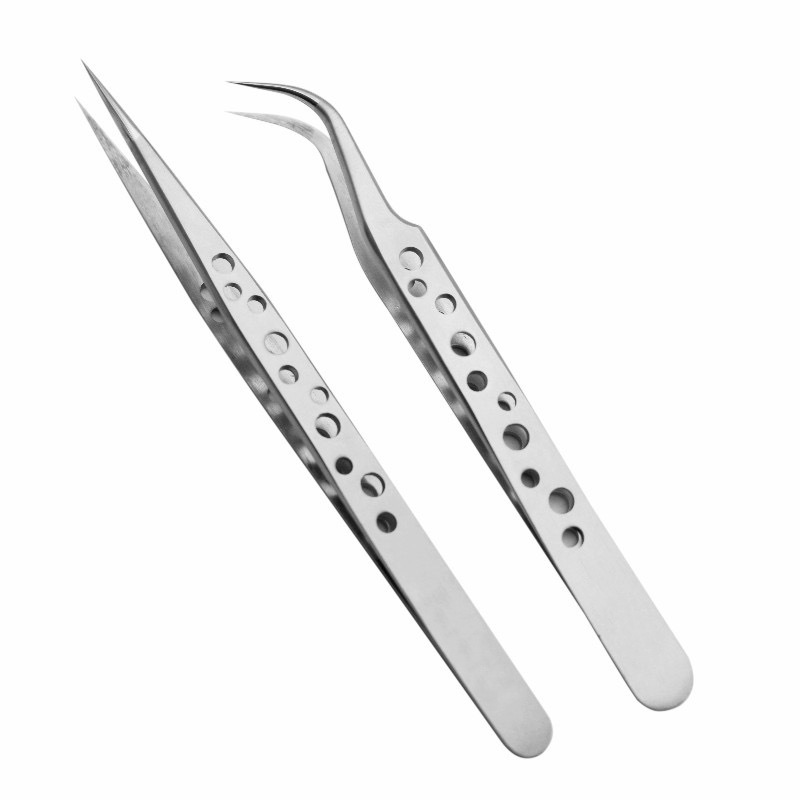 Electronics Repair Workshop - Electronics Industrial Tweezers Anti-static Curved Straight