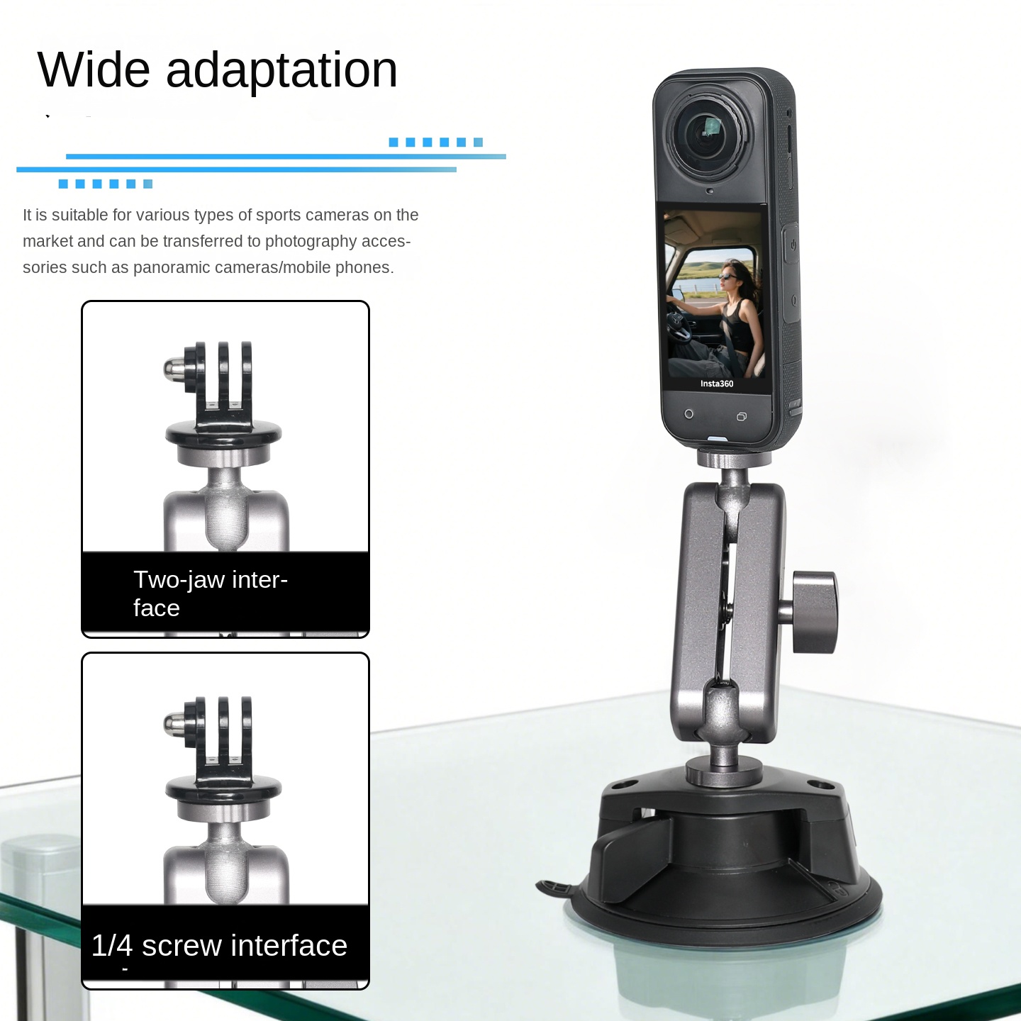 Action Camera Suction Cup for  - Insta360 Camera X3 review and price